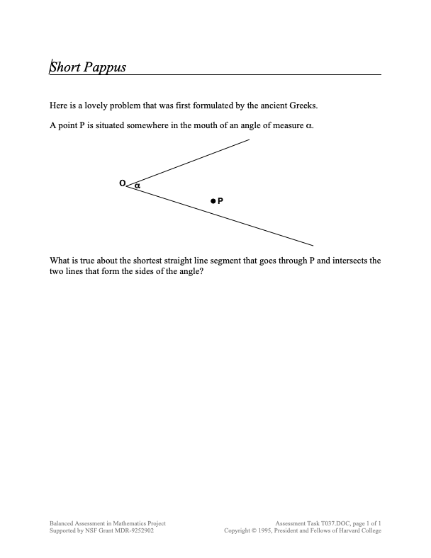 Short Pappus Assessment