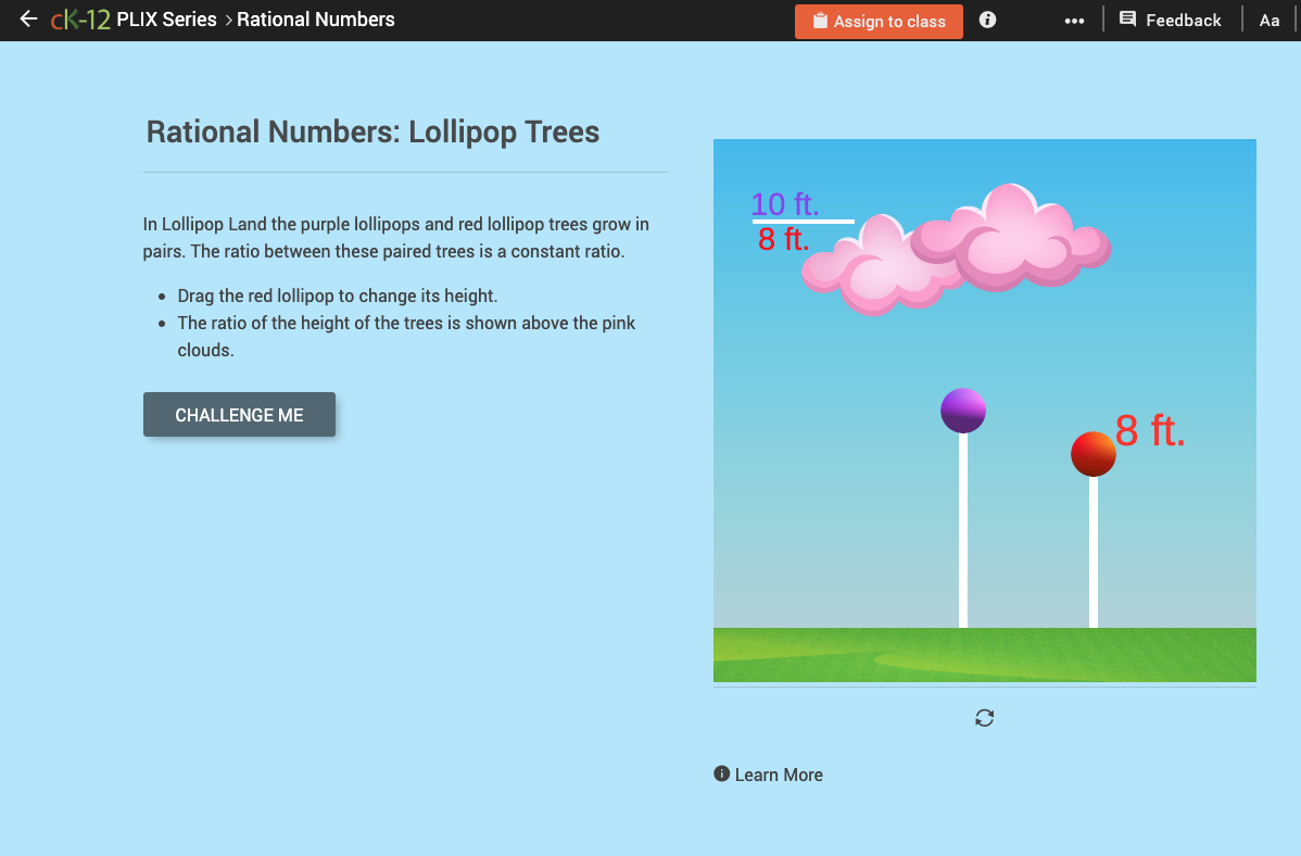 Properties of Rational Numbers: Lollipop Trees Interactive