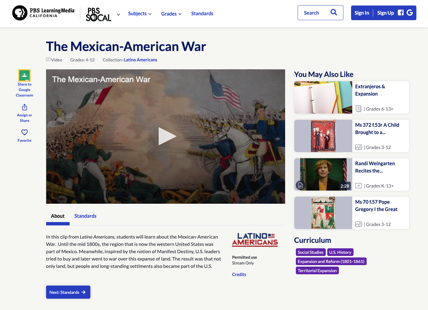 The Mexican-American War Instructional Video