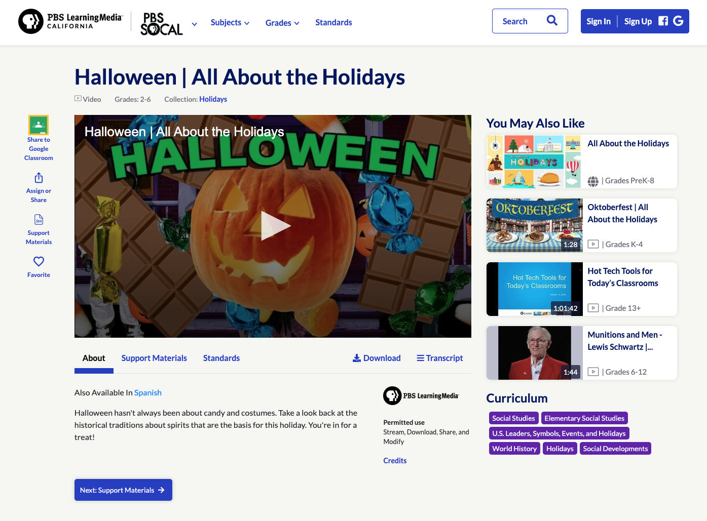 Halloween | All About the Holidays Instructional Video