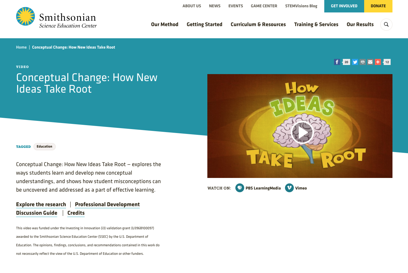 Conceptual Change: How New Ideas Take Root Instructional Video