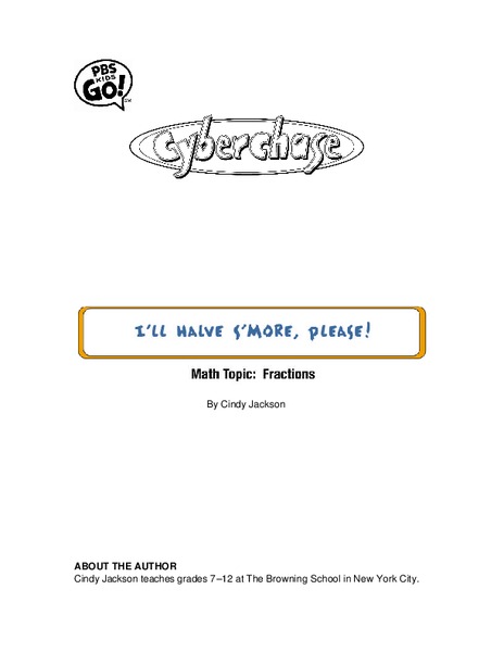 I'll Halve S'More, Please! Lesson Plan