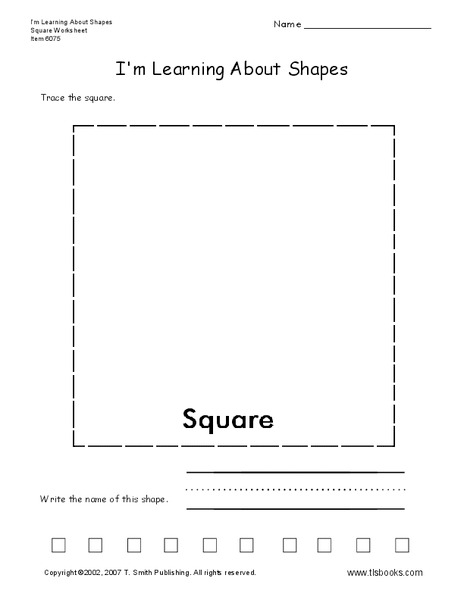 I'm Learning About Shapes Worksheet