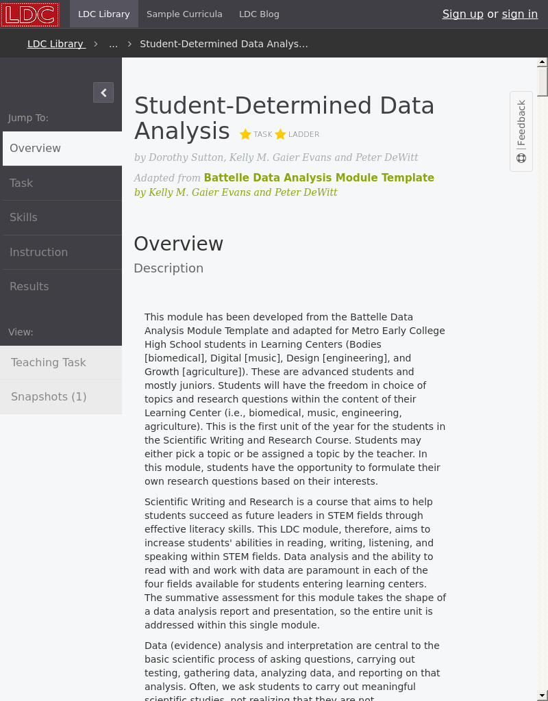 Student-Determined Data Analysis Lesson Plan