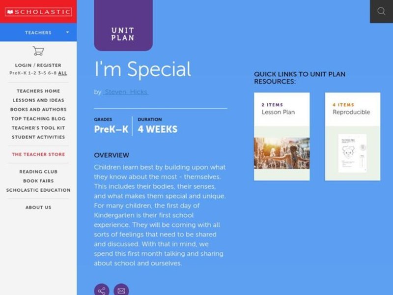 I'm Special Lesson Plan