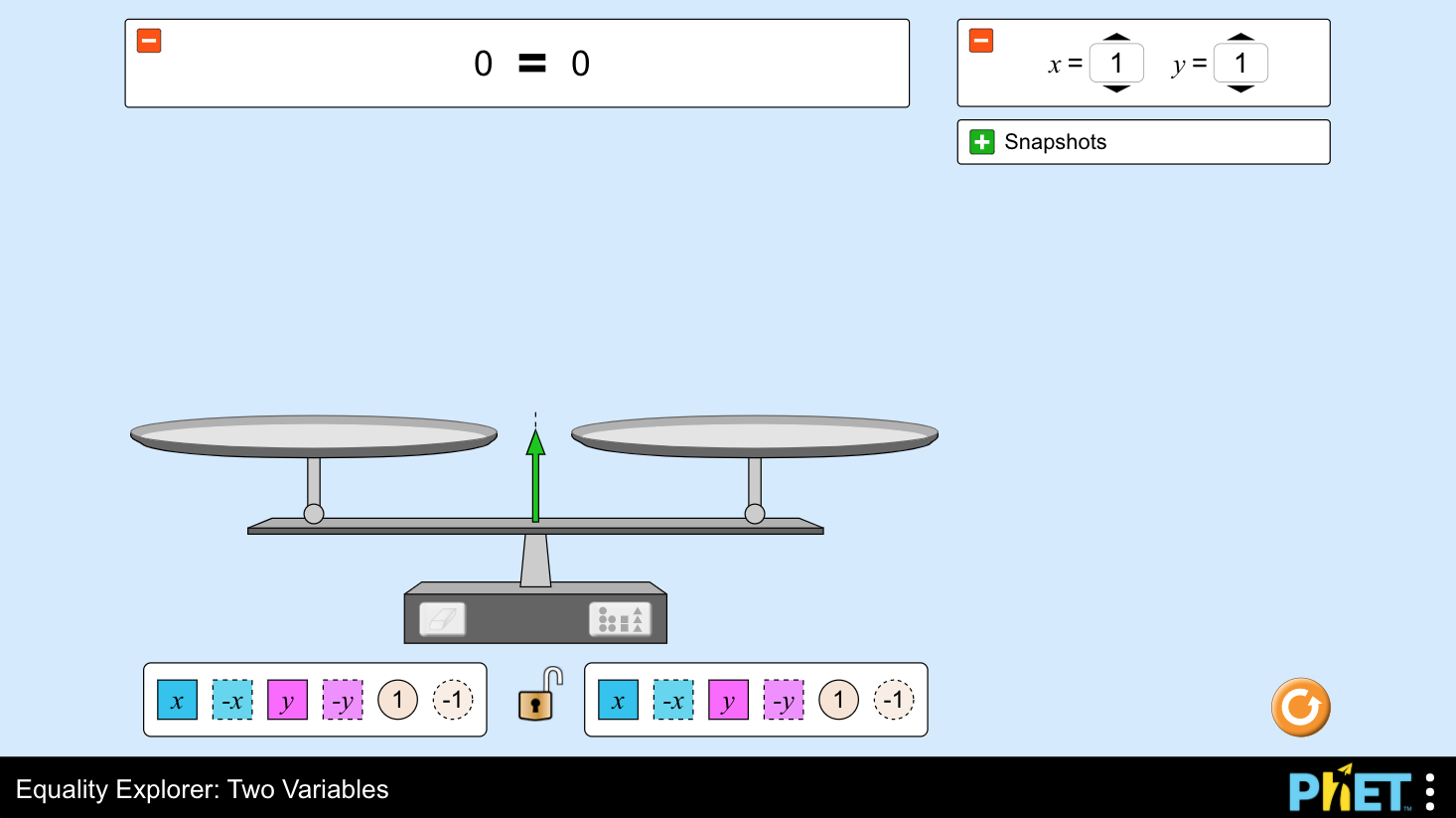 Equality Explorer: Two Variables Interactive