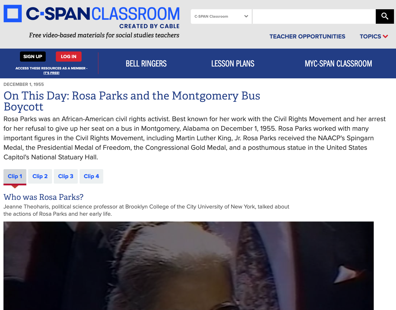 On This Day: Rosa Parks and the Montgomery Bus Boycott Instructional Video