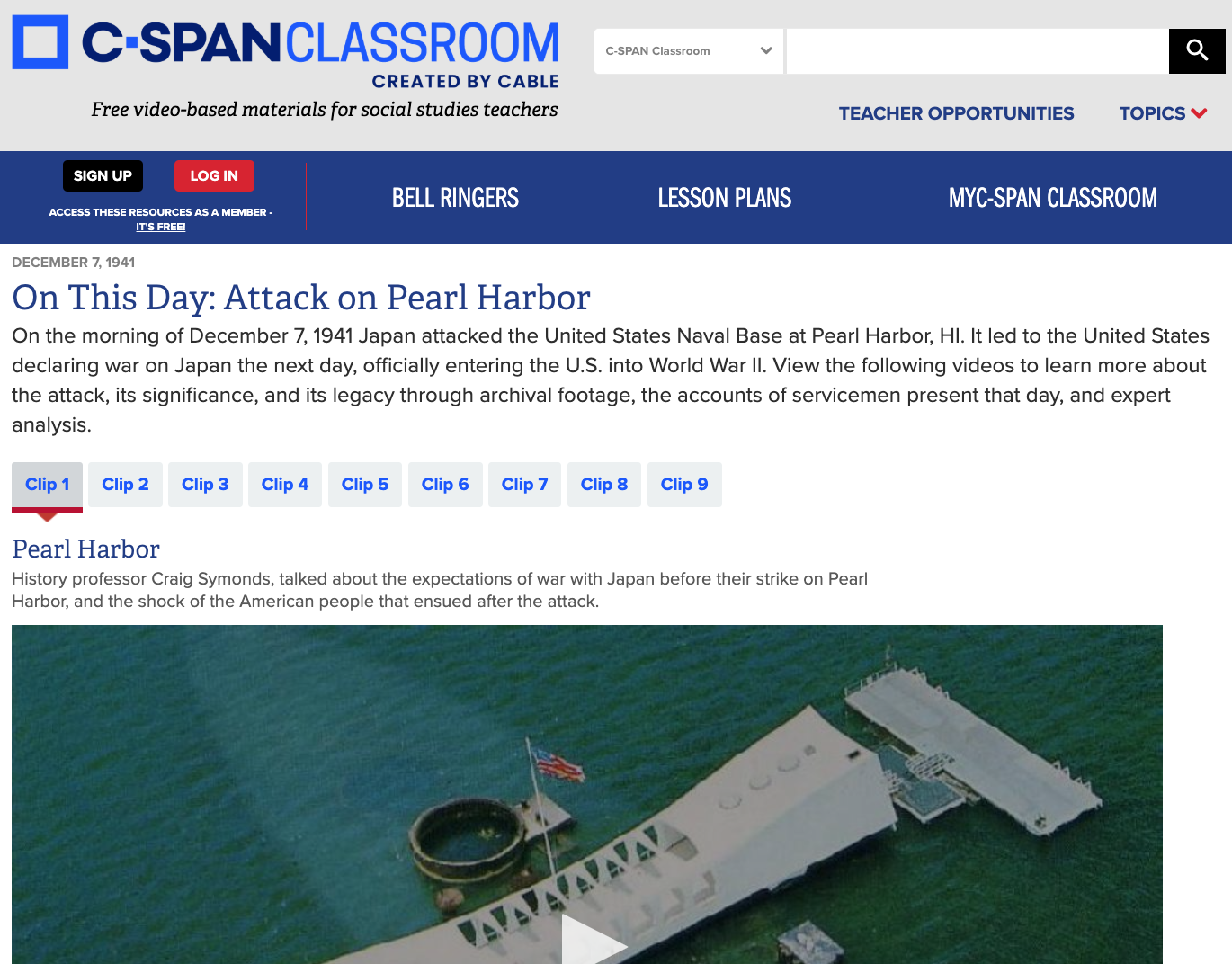 On This Day: Attack on Pearl Harbor Instructional Video