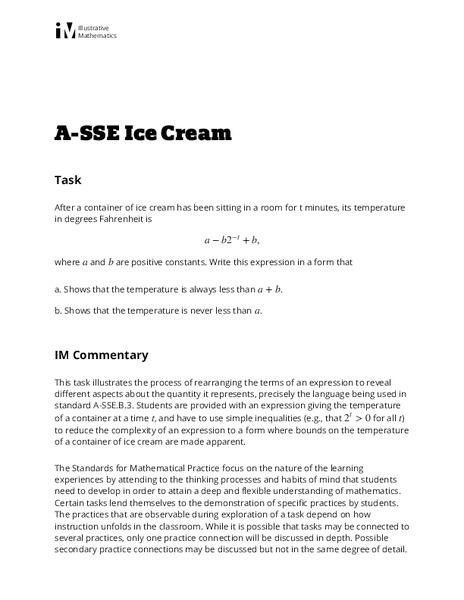 Ice Cream Lesson Plan