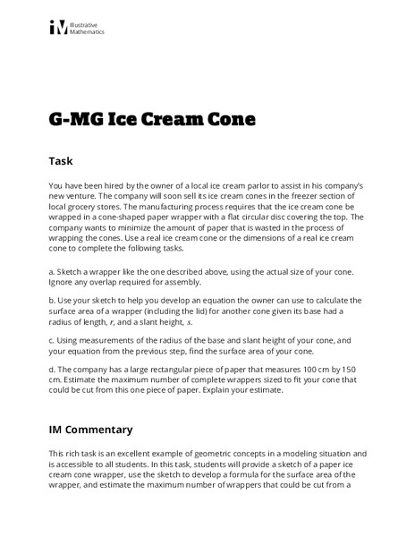 Ice Cream Cone Activity