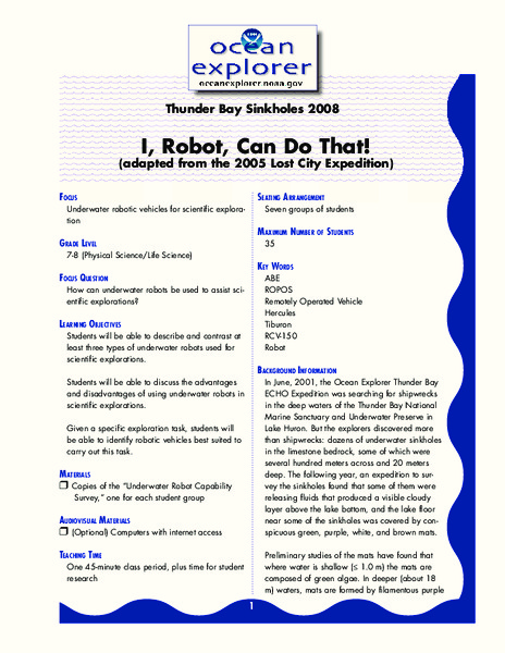 I, Robot, Can Do That! Lesson Plan