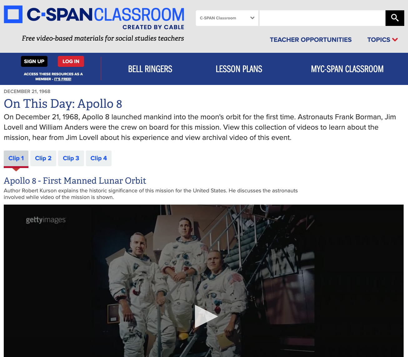 On This Day: Apollo 8 Instructional Video