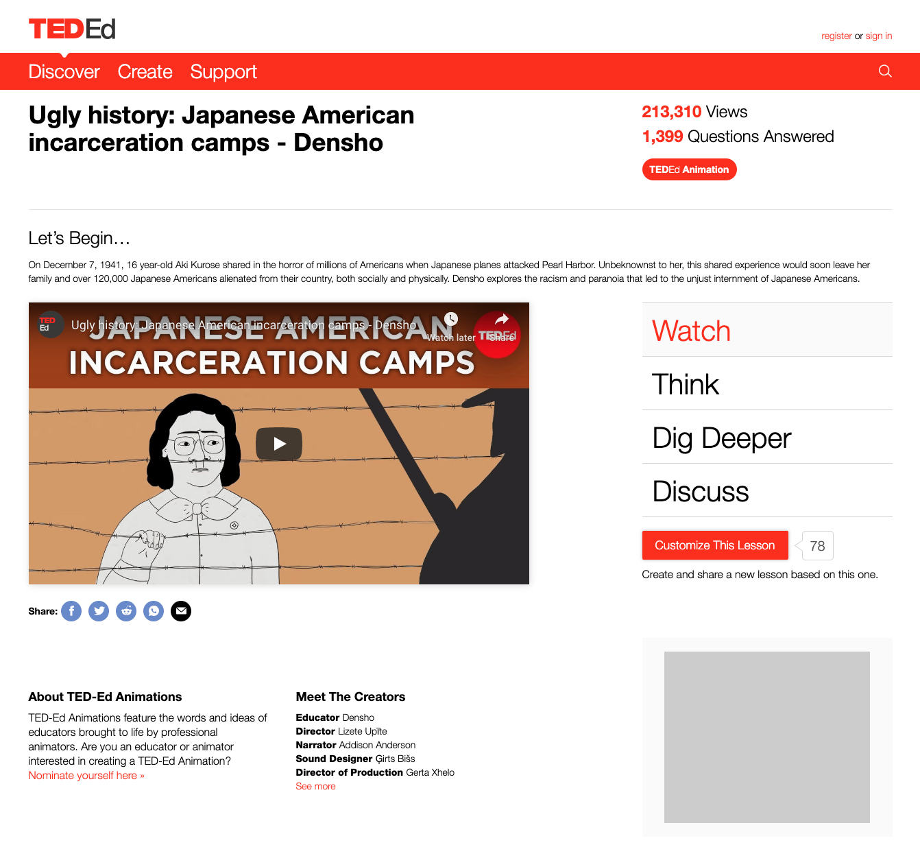Ugly History: Japanese American Incarceration Camps Instructional Video