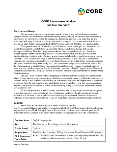 Quest for Tree Kangaroo Assessment