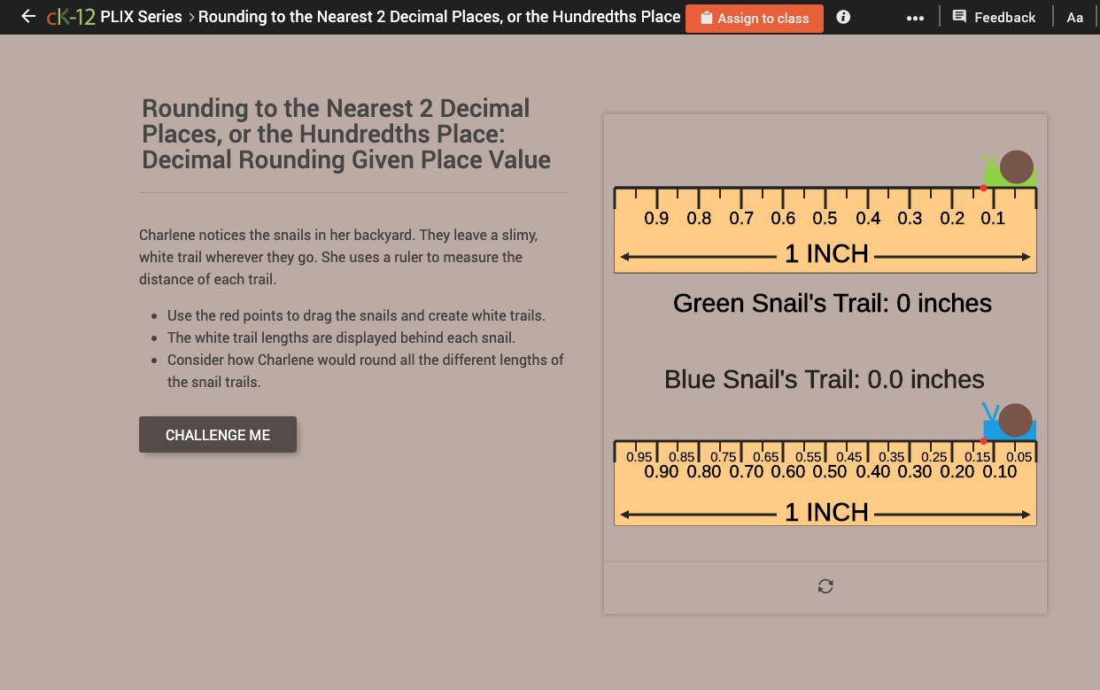 Decimal Rounding Given Place Value Interactive