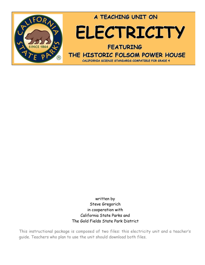 A Teaching Unit on Electricity Unit Plan