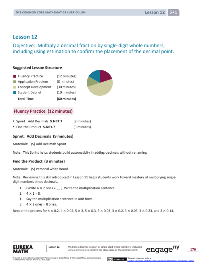 Grade 5 Math Module 1, Topic E, Lesson 12 Lesson Plan