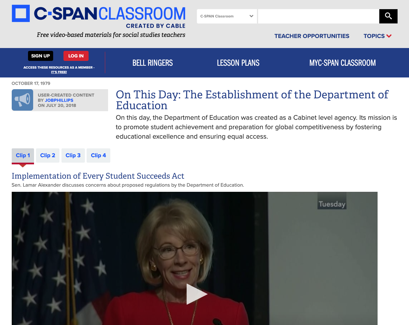 On This Day: The Establishment of the Department of Education Instructional Video