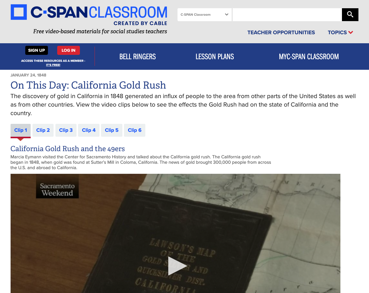 On This Day: California Gold Rush Instructional Video