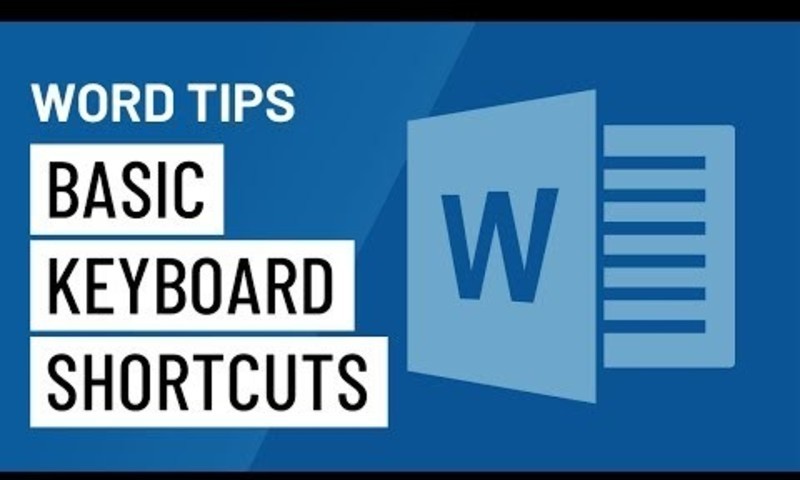 Word Quick Tip: Basic Keyboard Shortcuts Instructional Video