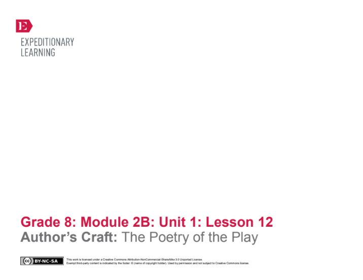 Author’s Craft: The Poetry of the Play Lesson Plan