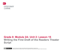 Writing the First Draft of the Readers Theater Script Lesson Plan