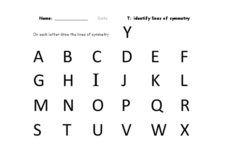 Identify Lines of Symmetry Worksheet
