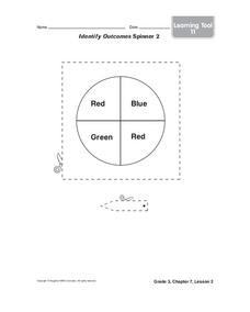Identify Outcomes Spinner Worksheet