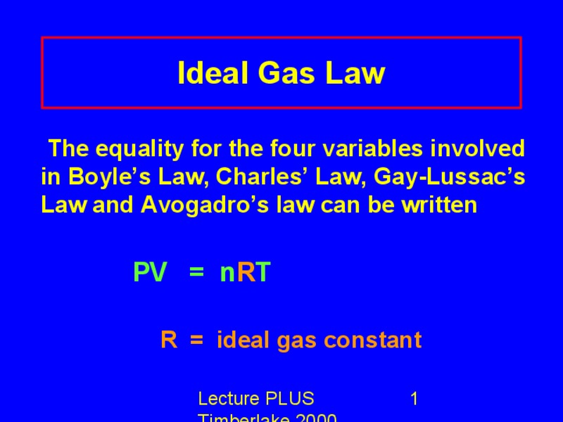 Ideal Gas Law PPT
