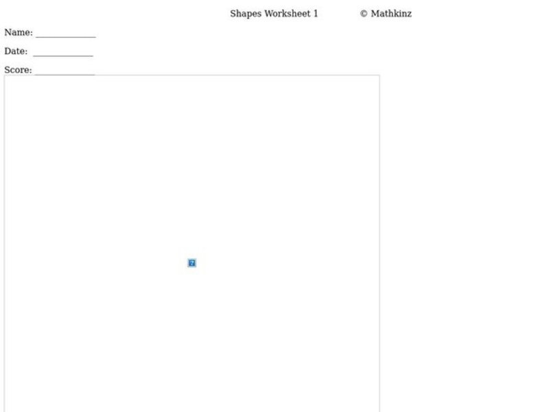 Identify Shapes Worksheet