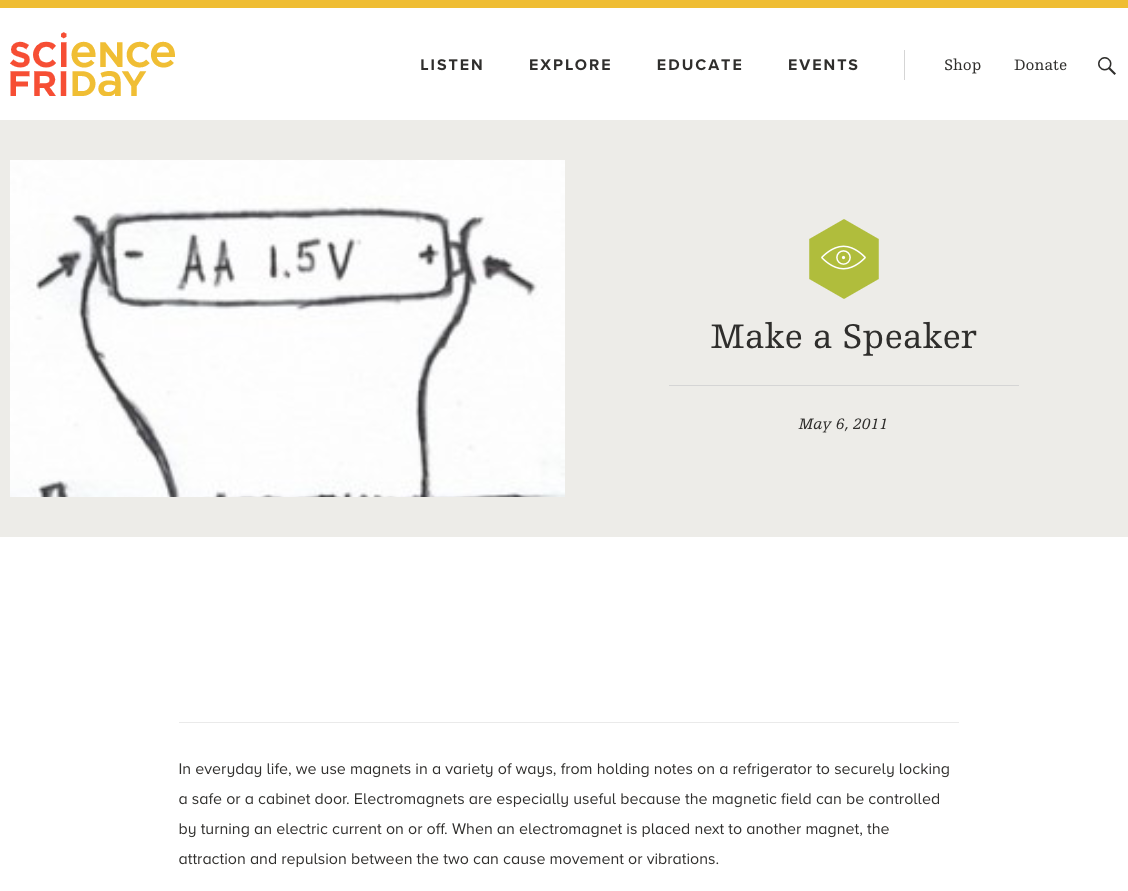 Make a Speaker Lesson Plan