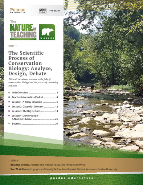 The Scientific Process of Conservation Biology: Analyze, Design, Debate Unit Plan
