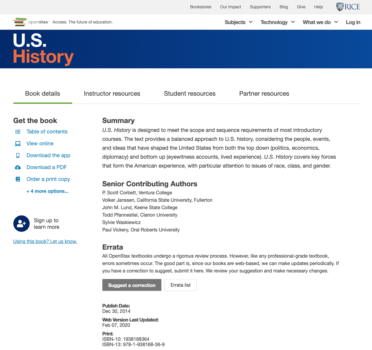 U.S. History eBook
