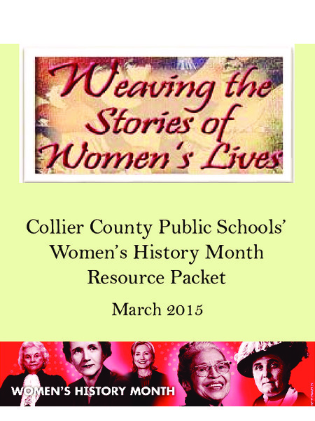 Women’s History Month Resource Packet Unit Plan