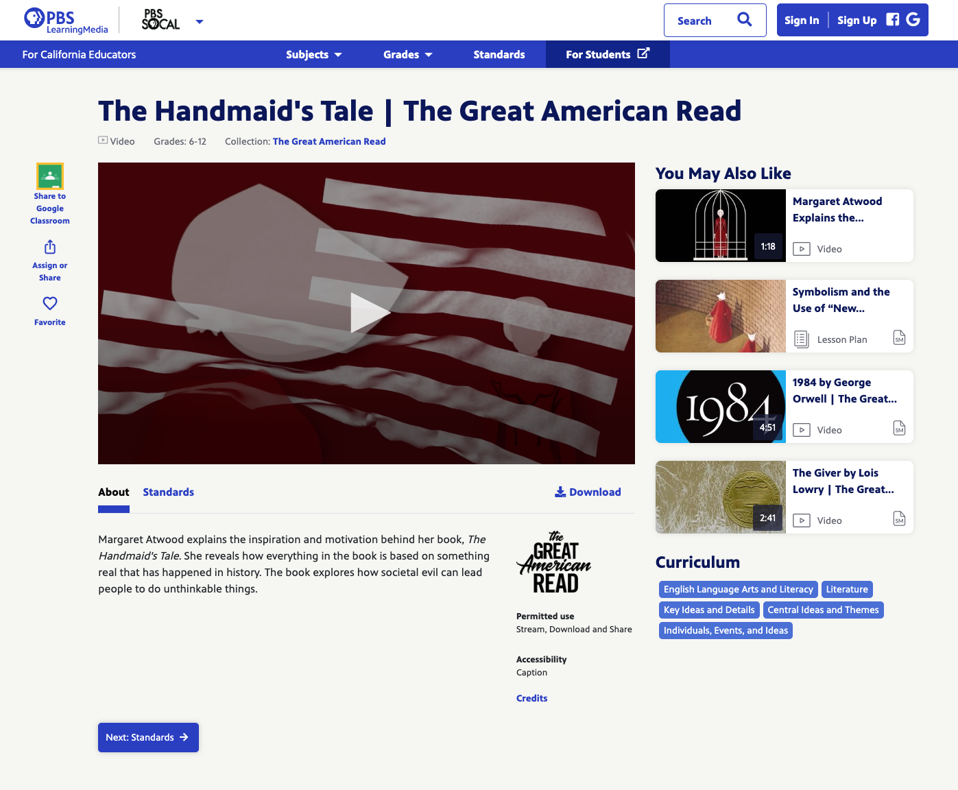 The Handmaid's Tale | The Great American Read Instructional Video