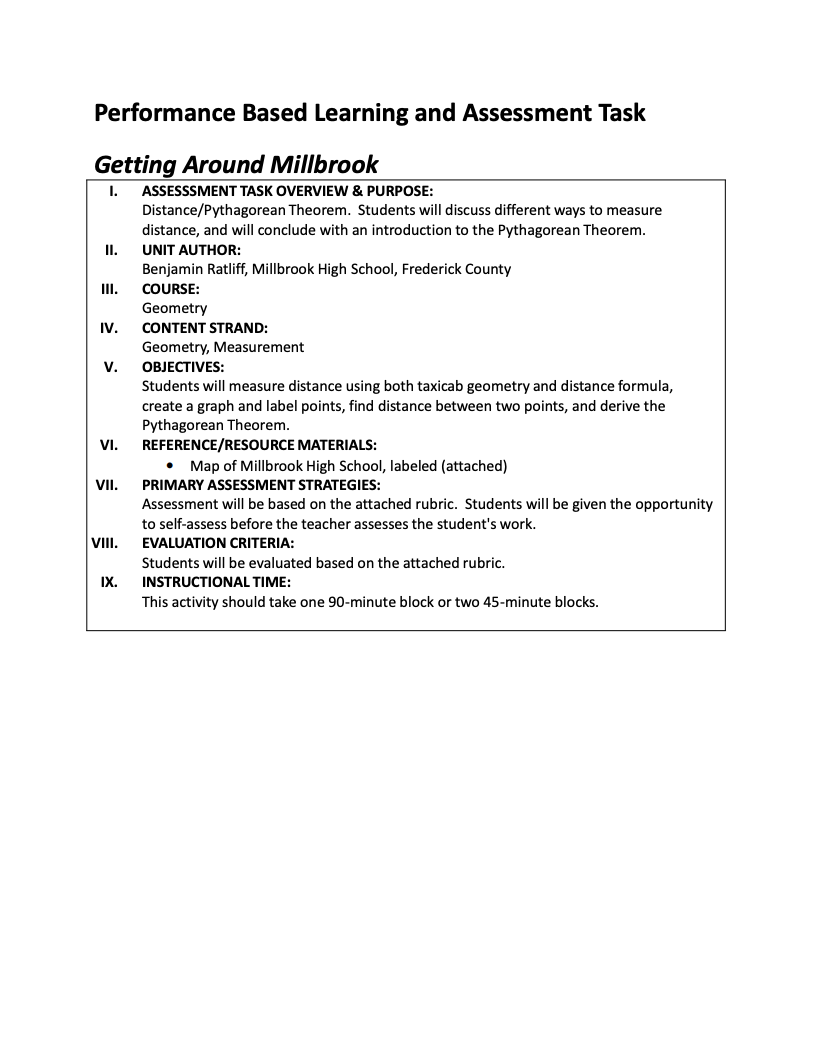 Getting Around Millbrook Performance