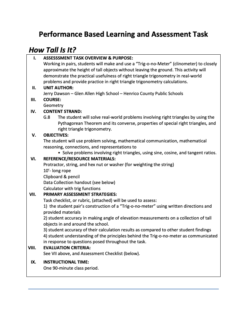 How Tall Is It? Performance