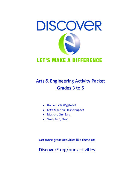 Arts and Engineering Activity Packet: Grades 3-5 Activity