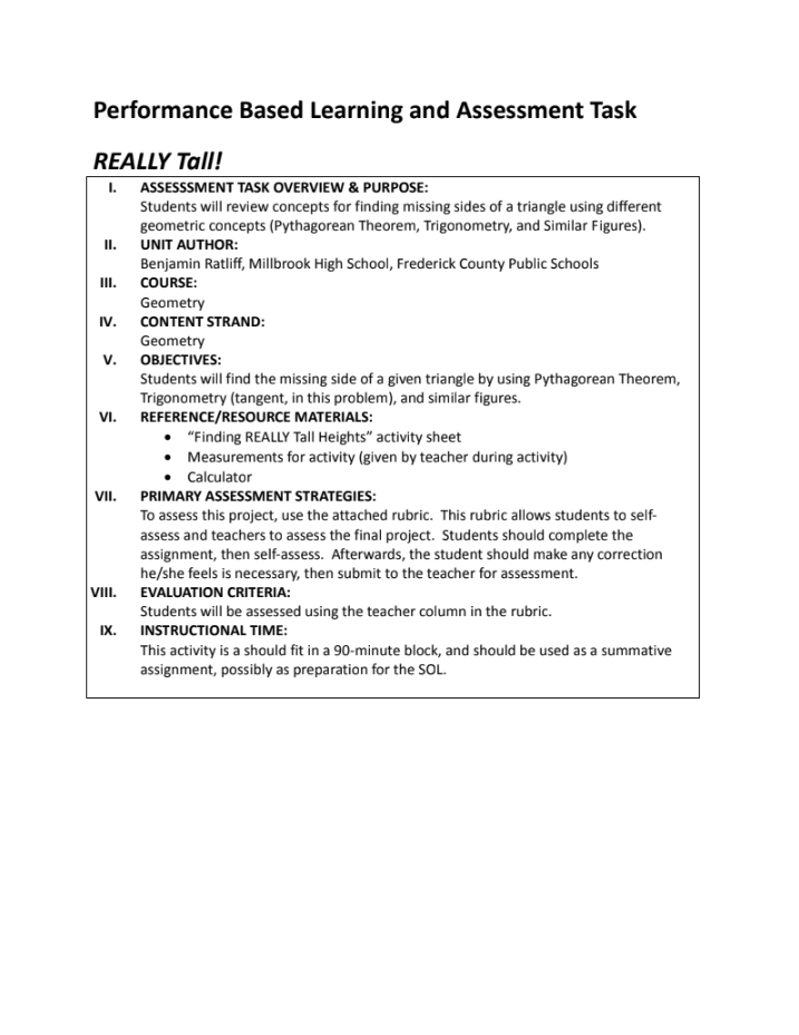 REALLY Tall! Performance