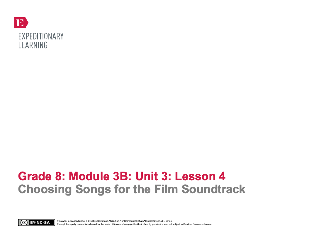 Choosing Songs for the Film Soundtrack Lesson Plan