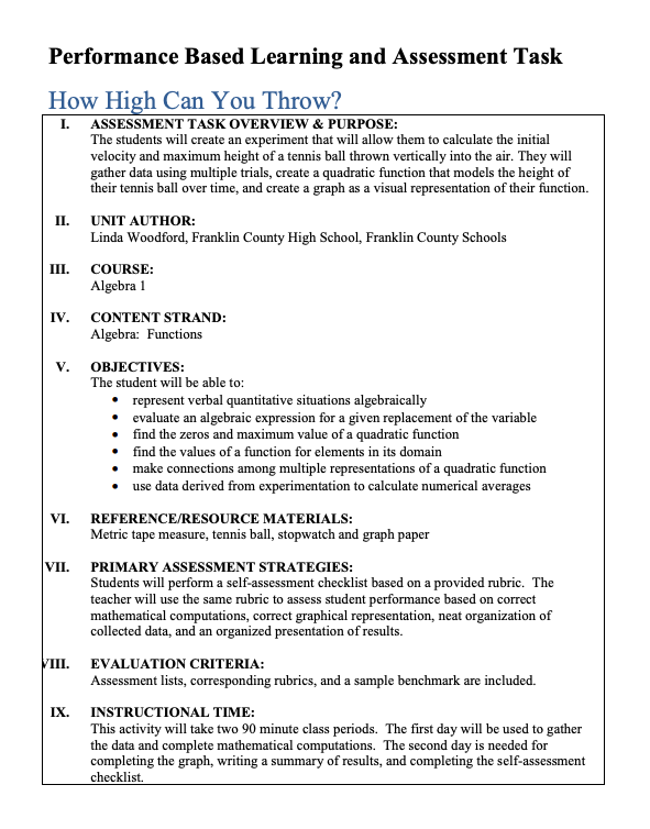 How High Can You Throw? Performance