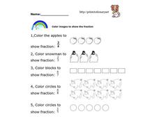 Identifying Fractions Worksheet