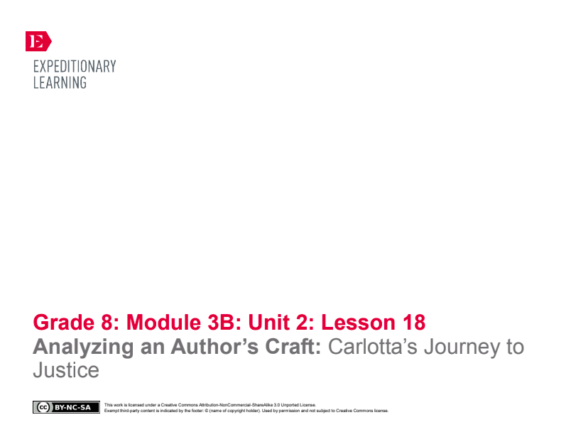 Analyzing an Author’s Craft: Carlotta’s Journey to Justice Lesson Plan