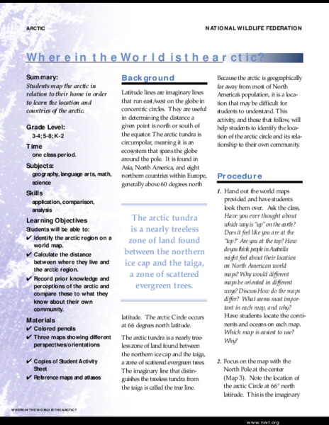 Where In the World Is the Arctic? Lesson Plan