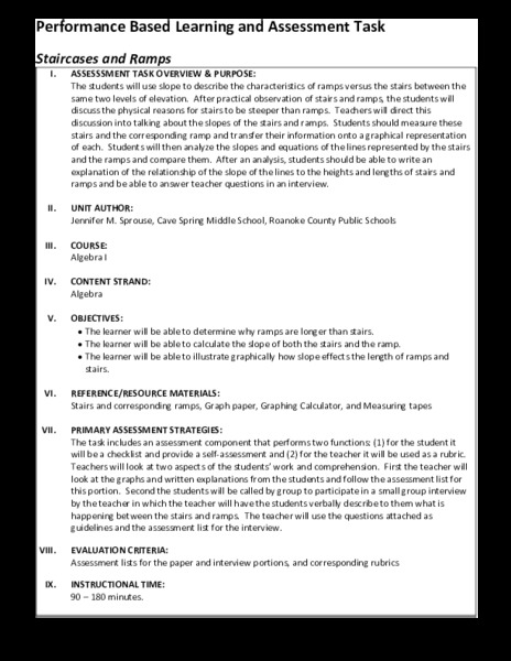 Staircases and Ramps Performance