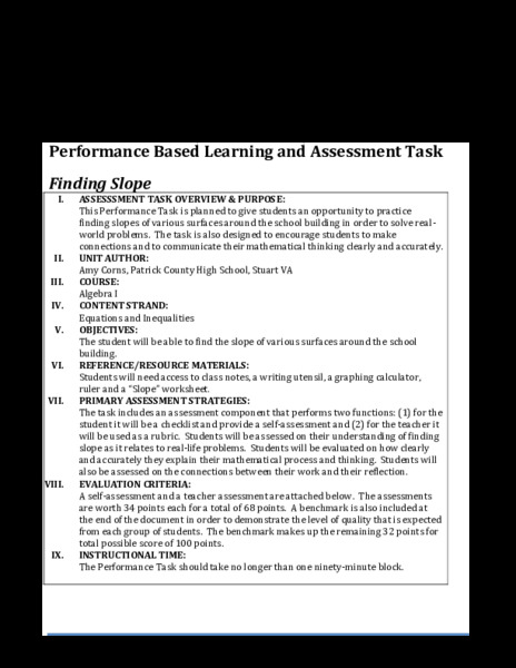 Finding Slope Performance