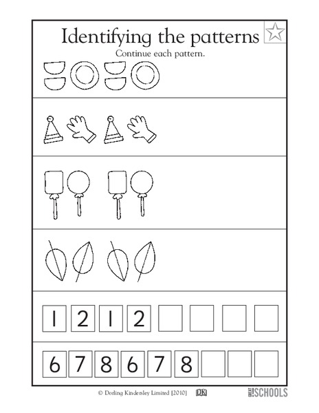 Identifying Patterns Worksheet
