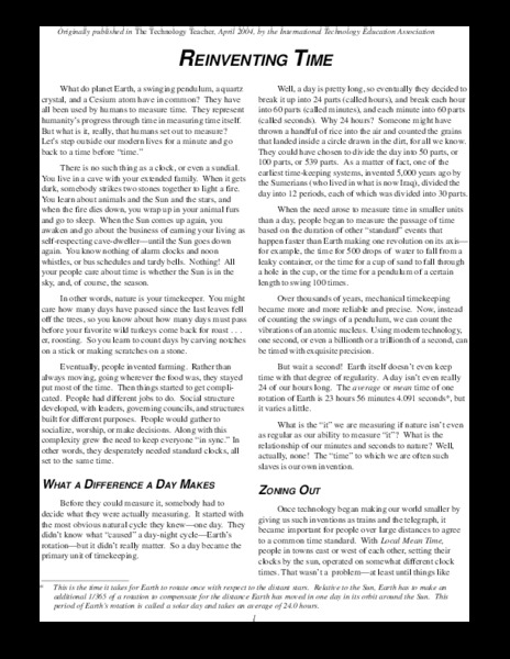 Reinventing Time Activity