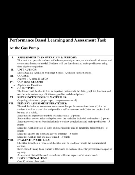 At the Gas Pump Performance