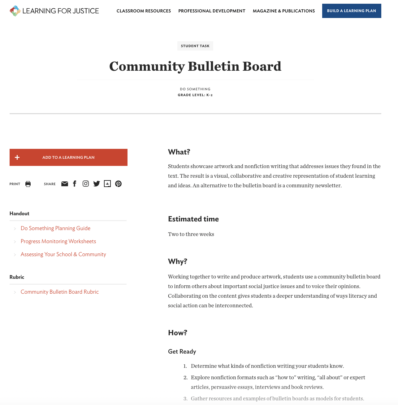 Community Bulletin Board Activity